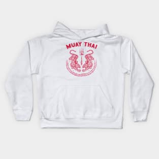 Muay Thai Tiger Sak Yant Tattoo Kickboxing Thailand Kids Hoodie